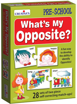 Creatives What’s My Opposite Fun Game to Match and Learn Opposite Words Puzzles Ages 4 +(56 Pieces)