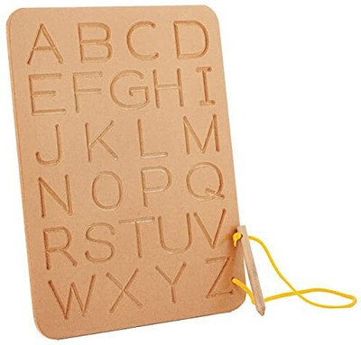 FORSIKHA Wooden Alphabet Tracing Board Writing ABC Letters Practice slate for Kids(Multicolor)