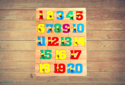 VSINDIA Wooden 1-20 Number Learning Toys | Toy Board Puzzle for Kids(Multicolor)