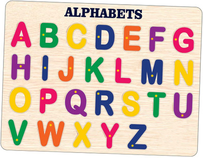 RITSKART Kids Gift Alphabet Learning Letter puzzle Board Game Play&Fun Educational Toy(Brown)