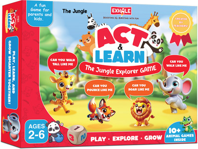 EXHALE Act and Learn ,Jungle Explorer game for kids 2 to 6 years(Red)