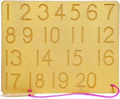 FORSIKHA Educational Tracing Board for Kids Handwriting Practice,Counting&Learning Slates(Beige)