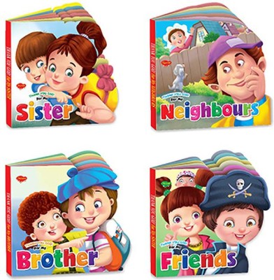 Sawan Present Set Of 4 Thank You God Story Books Of My Sister,My Brother,My Neighbours & My Friends | Board Book(Hardcover, Sawan)