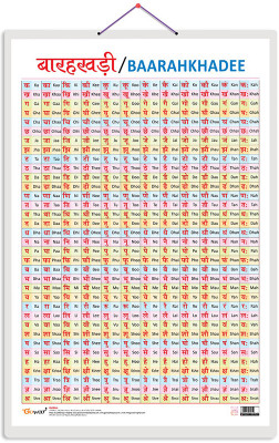GO WOO Baarahkhadee Educational chart with Big font and Dust resistant Lamination(Red)