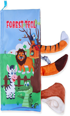 Baby Moo Forest Tail Early Children Sensory Development 3D Cloth Book With Rustle Paper(Multicolor)