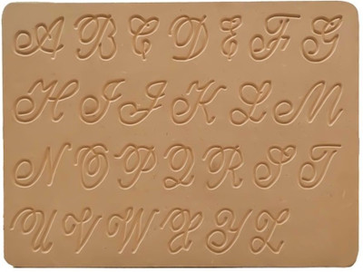 REWASHREE CRAFT WORLD Wooden Alphabets Capital Cursive ABC Educational Tracing Board Pencil for Kids(Brown)
