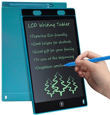 Tinywonders LCD Portable Writing Pad/Tablet for Kids Adults at Home/School/Office -8.5 Inch(Blue)
