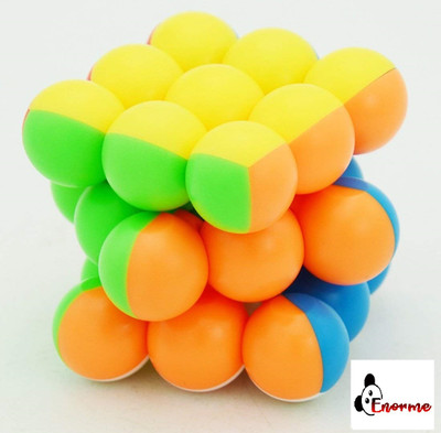 GREST High Speed Smooth 3x3x3 Stickerless Round Bubble Magic Cube(1 Pieces)