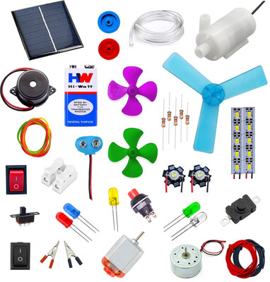 SYMFONIA Solar Power Water Pump Simple Circuit Buzzer Science Project Kit(Multicolor)