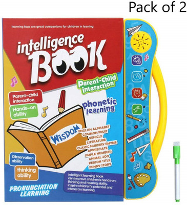 VINMOT Interactive Children Intelligence Learning Book (2 Set)(Multicolor)