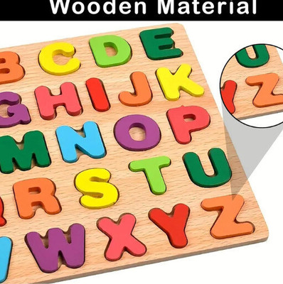 RPC99 Combo Wooden Learning Educational Board Alphabets,0To9 Numbers Counting,Kid(Multicolor)