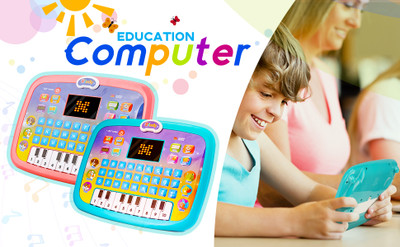 Pulsbery English tablets LED Screen Tablet pad computer kids toys learning tablet(Multicolor)