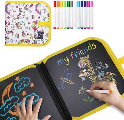 venimall Colouring Drawing Board Erasable Painting Book Doodle Pad Portable Reusable(Multicolor)