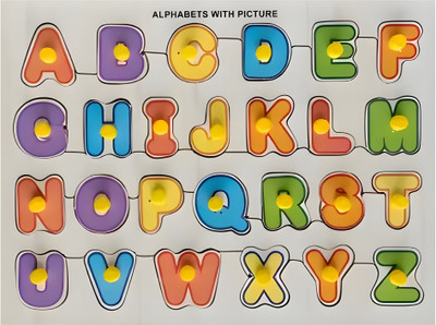 Alafi Best Price 3D Digital Alphabet Puzzle Board Educational brain tester Toy Gift-7(Multicolor)