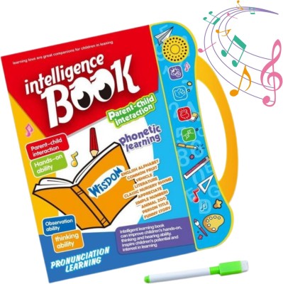 TRU TOYS Intelligence Book Phonetic Learning with English Alphabets Numbers Words Rhymes(Multicolor)