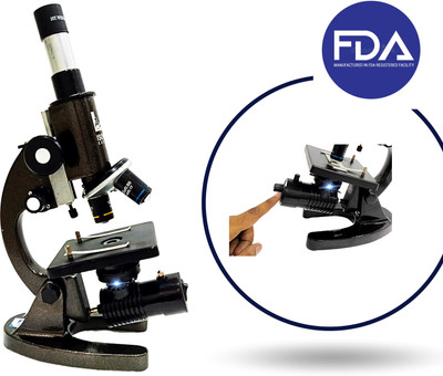 labcare Student Compound Microscope With 50 Blank Slides And Cover Slip(Black)