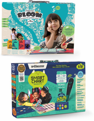 goDiscover Bloom & Smart Chart with 1 Talking Pen Combo Set |Reading & Educational Learning(Multicolor)