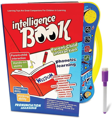GRAYSEE Kids Intelligence Book English Letters & Words Learning Sound Book, Fun toys(Multicolor)