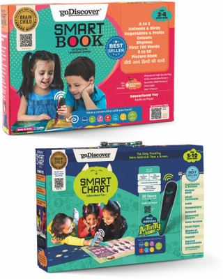 goDiscover Smart Book & Smart Chart with Talking Pen Combo Set | Fun & Early Learning(Multicolor)