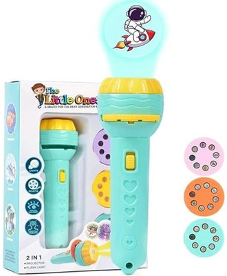MNMTOYZ Mini 3 Slides 24 Pattern Projector Flashlight Torch, Kids Projection Torch(Multicolor)