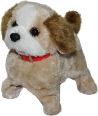 Bark n Bites Back Flip Jumping Dog Musical Plush Toy for Toddler Kids(Brown)