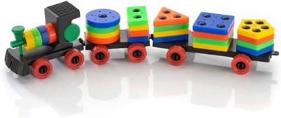 Mira Farmcraft Geometric Train Blocks Shape Sorting & Colour Stacking Toys for Preschool Kids(Multicolor)