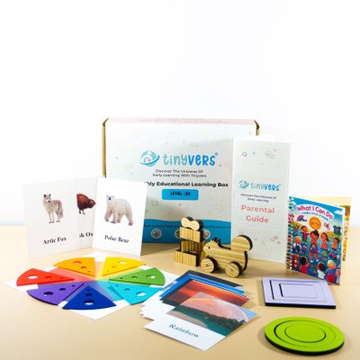 Tinyvers Level 20 Montessori Early Child Development & Learning Wooden Toys (20 Months)(Multicolor)