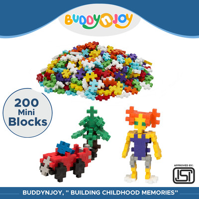Buddynjoy BJ Building Block Game Boys and girls Children(200PC) (Multicolor)(Multicolor)