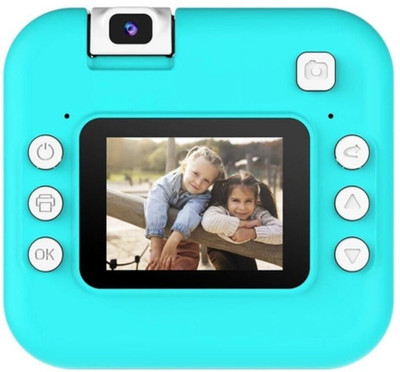 PLAY AND WEAR CO Kids Instant Print Camera, 48 MP Photo & 1080P Video, 2 in 1 Pink Instant Camera Multi-function Monochrome Label Printer(Label Tape)