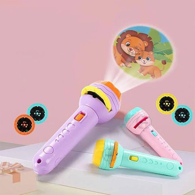 Kidzfun 3 Slide Flashlight Projector Torch for Kids Projection Light Toy(Multicolor)