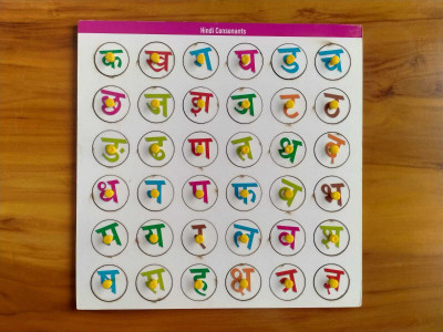 SHRI SKRISHNA Hindi Consonants Learning Board with Knobs, Educational Puzzle for Kids(Multicolor)