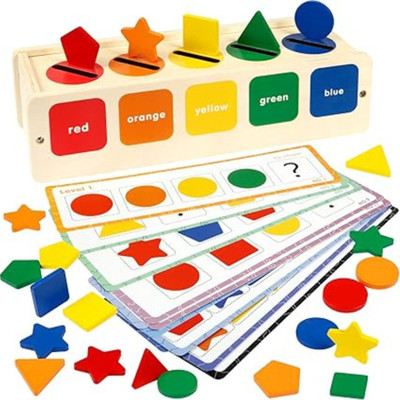 Monty Maestro Wooden Geometric Shapes Sorting Toy(Multicolor)