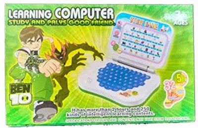 ParthvikEnterprises Ben 10 Version Learning Laptop /Computer for Kids Polly Pocket Learning Laptop(Green, Multicolor)