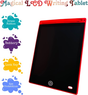 Kesoul LCD Magical Writing Tablet Pad with Stylus Pen for learning (8.5 Inch, Red)(Red)