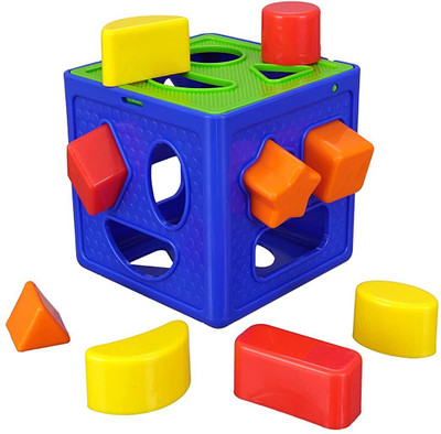 TheRichJD shape sorter cube Activity Fun Geometrics Shape Blocks Educational Learning Toys(Multicolor)
