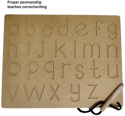FORSIKHA Educational ABC Trace Letters Small Alphabets- Writing Practice Tracing Boards(Beige)