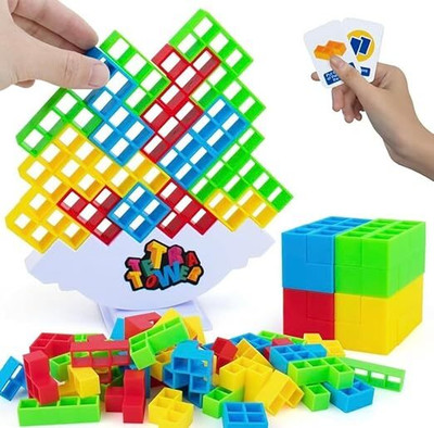 Glenston 16 Pcs Tower Balance Stacking Building Blocks Game(Multicolor)