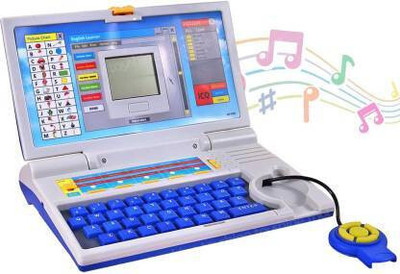 JR CLUB Latest Model Fun Laptop Notebook Computer Toy For Kids (Multicolor)(Multicolor)