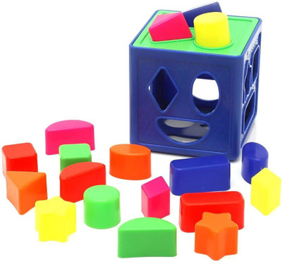 BHVMEY Shape Sorting Cube With 18 Shape And Different Color-CUBE BLUE-571-(Multicolor)