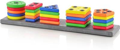 Nafhotoz Preschool Shape Stacking and Sorting Toy(Multicolor)