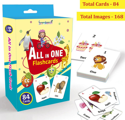 gurukanth All in One Flash Cards for Kids (Laminated Non-tearable flashcards Water Proof)(Multicolor)