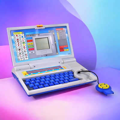 Just97 Educational English Learner Laptop with Mouse for Kids 20 Activity Games Toy_580(Multicolor)