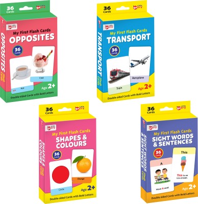 Little Berry First Flash Cards (Set of 4): Easy & Fun way of Learning 3yr-6yr Kids -144 Cards(Multicolor)