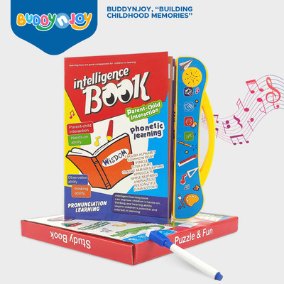 Buddynjoy Interactive Intelligence E-Book for Kids – Phonetic Sound Book with Music(Multicolor)