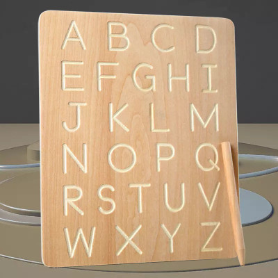 FORSIKHA ABC Trace Letters Capital Alphabet Writing Practice Tracing Boards for Kids(Brown)