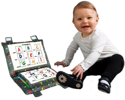 pikaboo Fabric Soft Baby Cloth Books, Quiet Busy Activity Book for Babies & Toddlers(Grey)