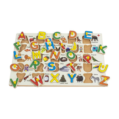 GAMLOID Best Gift Capital Letters Alphabet Puzzles Children Educational Board Toy(Multicolor)