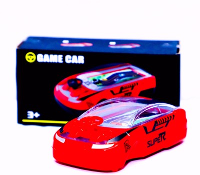 Tap N Grab Portable Adventure Game Car Toy| Simulation Racing Machine with Steering Wheel(Red)
