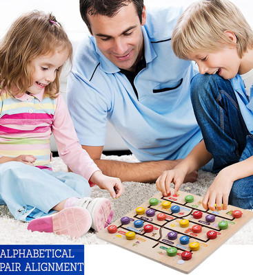 blue seed Learning Toy Alphabet Matching Practice Board Game Education Tracing Maze Puzzle(1 Pieces)