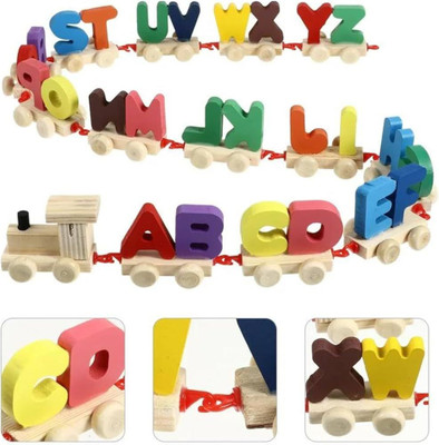 LIVE SPORTS ABC Wooden English Alphabet Letter Train For Kids(Multicolor)